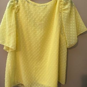 $10 yellow open blouse
